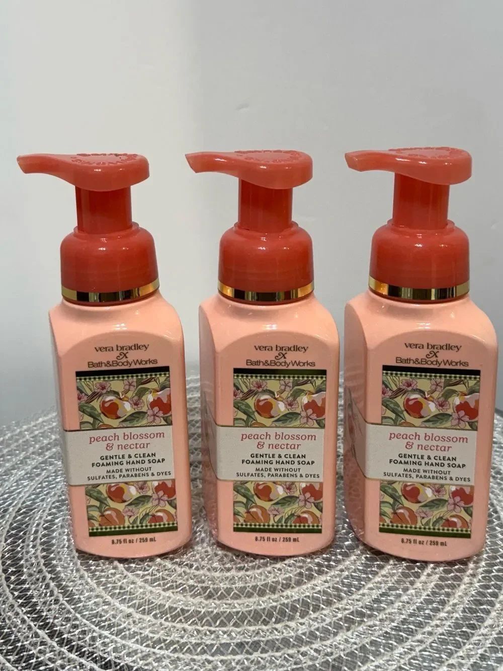 BBW x Vera Bradley Foaming Hand Soap Set of 3 NWT